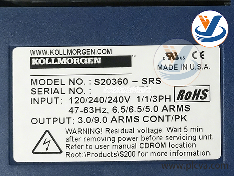 KOLLMORGEN S20360-SRS DANAHER Servo Drive