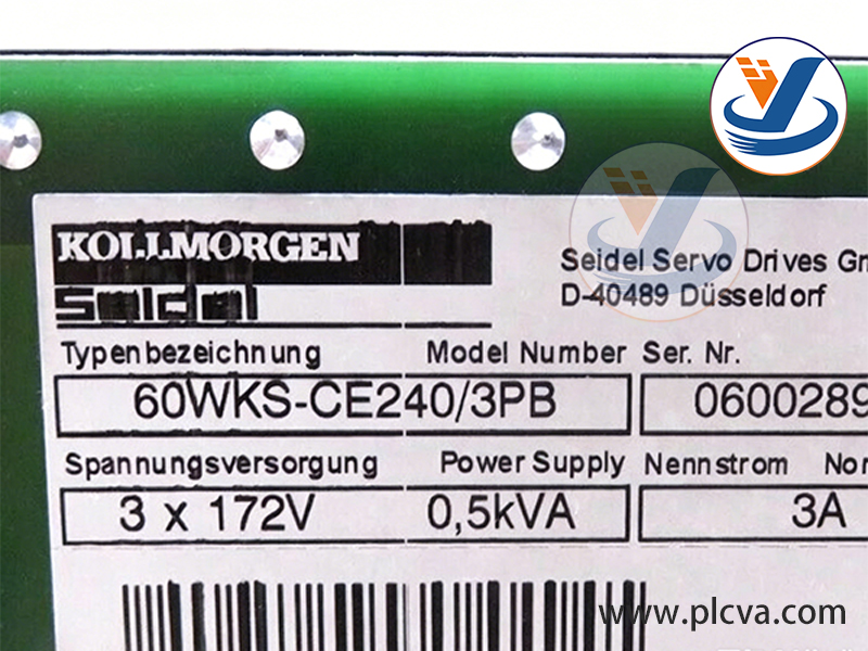 Kollmorgen Seidel 60WKS-CE240/3PB Servo Drive Control Card
