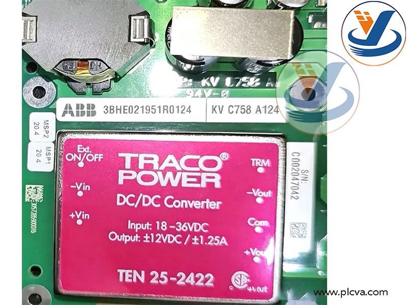 ABB 3BHE021951R0124 KVC758A124 High Performance Control Board KVC758A124