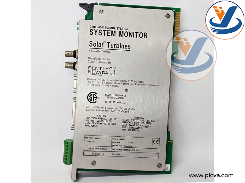 Bently Nevada 135462-01 Solar Turbines Dedicated Monitoring Board for 2201 Monitoring System