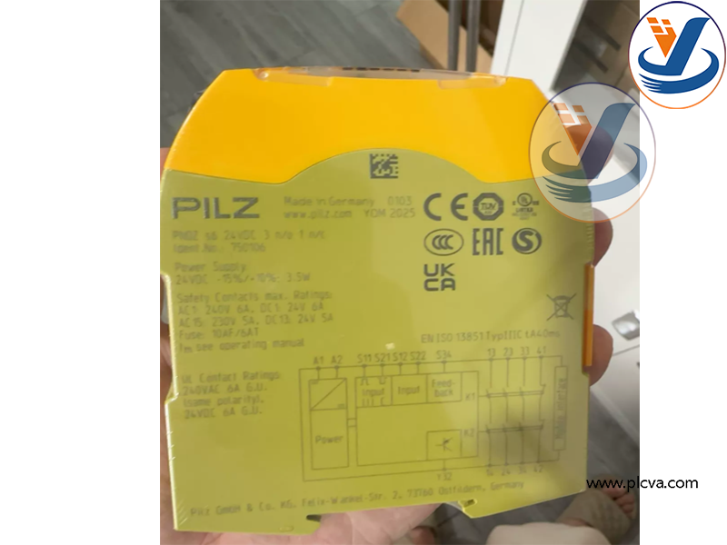 PNOZ s6 (750106) Two‑Hand Control Safety Relay, Pilz PNOZsigma Series